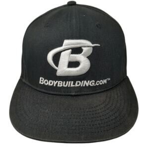 Bodybuilding Gym Fitness Snapback Black White One Size 6 Panel Structured Hat